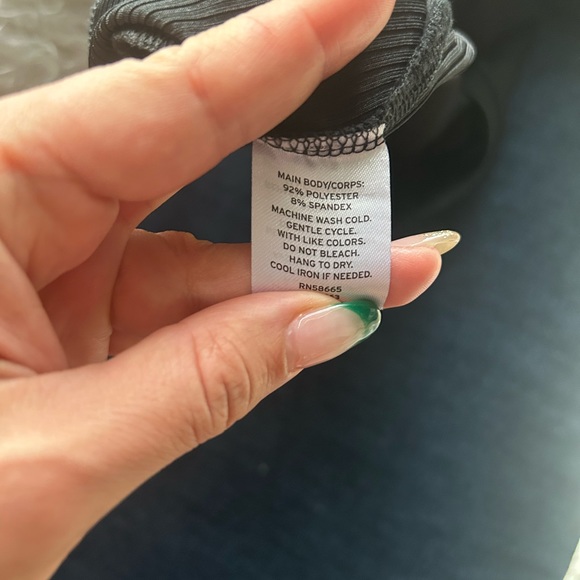 Leith Ribbed Side Slit Midi Skirt - Picture 6 of 6